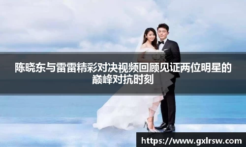 陈晓东与雷雷精彩对决视频回顾见证两位明星的巅峰对抗时刻